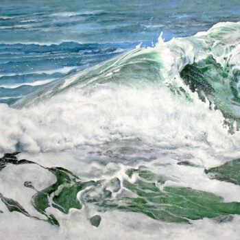 Big Wave at Del Monte Beach, Monterey, California, 36″x72″
